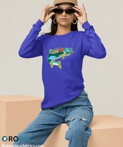 sweatshirt nature trout illustration vintage fly fishing retro graphic f8zBj