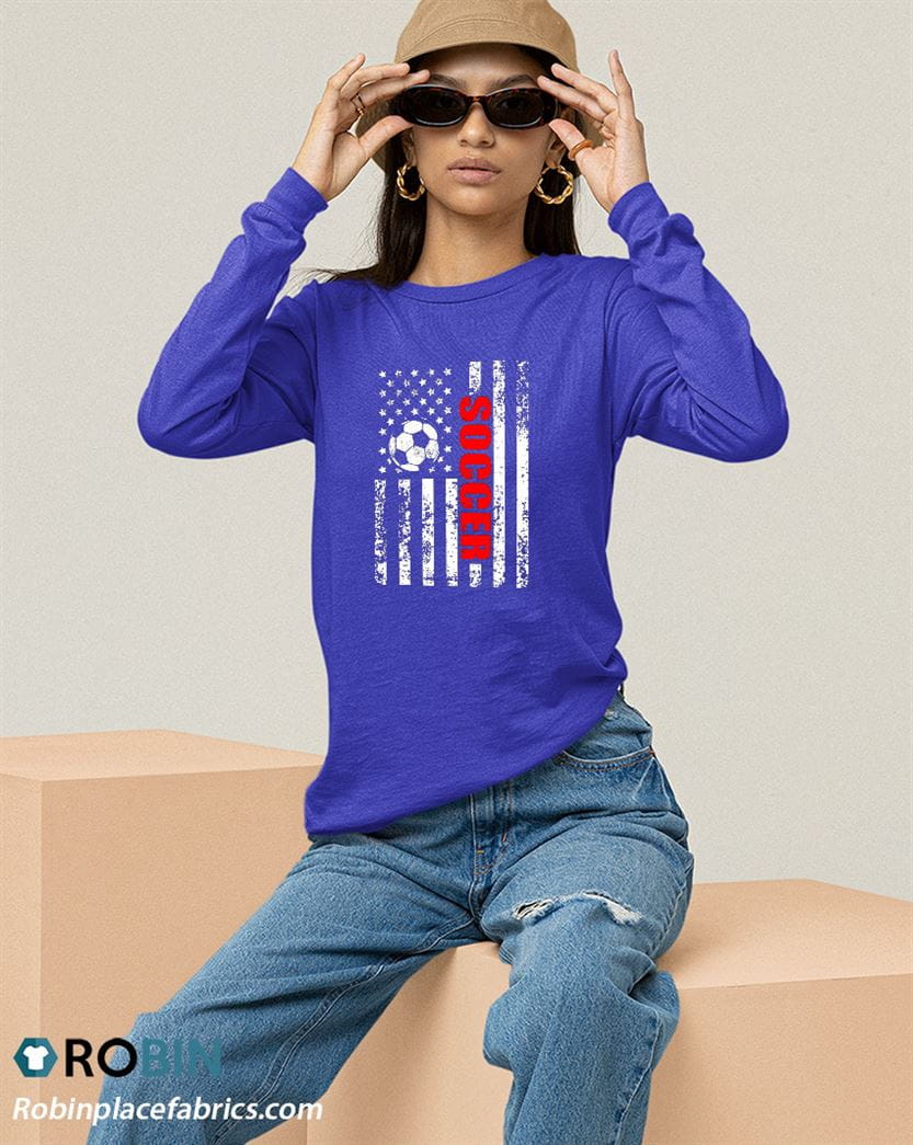 Us American Flag Soccer Patriotic Soccer Shirt - RobinPlaceFabrics