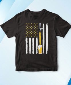 Craft Beer American Flag USA Shirt