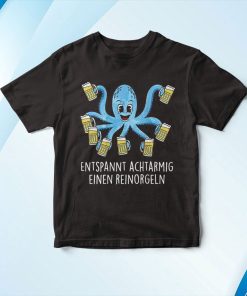 Eight-Armed Einorgel Octopus Beer Rear Shirt