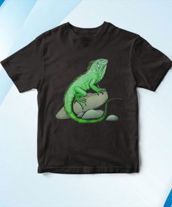 t shirt black iguana lizard reptile leguan green pet animal herpetologist RNRag