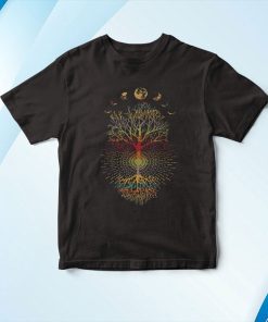 t shirt black phases of the moon retro 60s 70s vibe tree of life JQfpZ