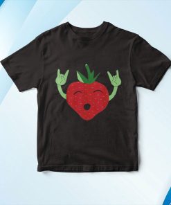 Rock And Roll Strawberry Cool Strawberry Shirt