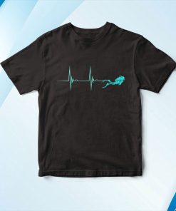 Sommozzatore Battito Cardiaco Impulso Profondo Immersioni Maglietta Shirt