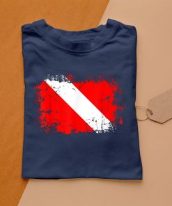 t shirt navy bandiera subacquea bandiera segna sub maglietta 7Vi93