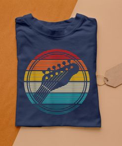 t shirt navy bass guitar vintage retro funny bass player bassist zojji