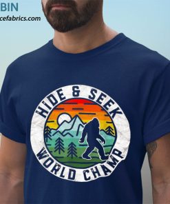 t shirt navy bigfoot hide 26 seek world champ sasquatch silhouette dYWQS