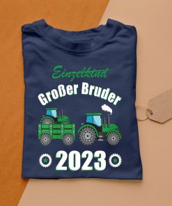 t shirt navy childrens brother tractor big brother 2023 lmcEQ
