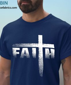 t shirt navy christian faith 26 cross qby1t