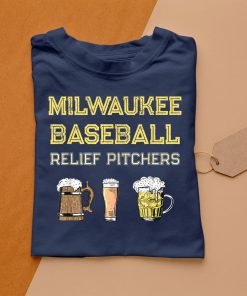 t shirt navy classic milwaukee baseball 26 beer fan retro wisconsin AKaZA