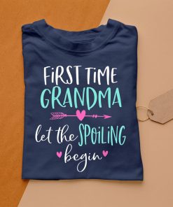t shirt navy first time grandma let the spoiling begin new 1st time gift W2AYb