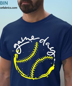 t shirt navy game day baseball life o3n86