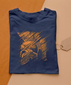 t shirt navy guerrier spartiate de sparte 286WE