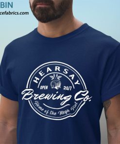 t shirt navy hearsay brewing co home of the mega pint thats hearsay z0YcC