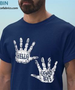t shirt navy hello and goodbye academy daily greetings humor vintage qmDfR