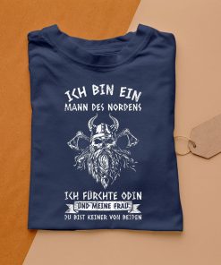 t shirt navy ich bin ein mann des nordens lpo9B
