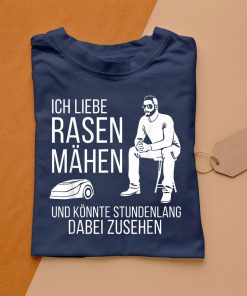 t shirt navy ich liebe rasen mow eKqsQ