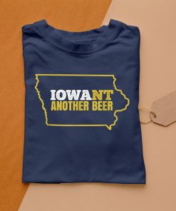 t shirt navy iowa beer shirt distressed iowa state map QT61R