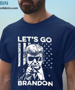 t shirt navy lets go brandon trump and america flag Gxngo