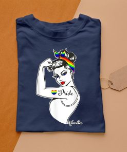 t shirt navy lgbt girl power heart lgbt flag lgbt pride month gay pride DIOxl