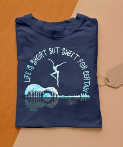 t shirt navy music lover life is short but sweet for certain guitar uPJ2X