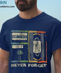 t shirt navy never forget retro vintage cool 80s 90s funny geeky nerdy UodOT
