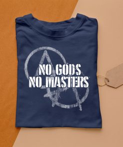 t shirt navy no gods no masters anarchist atheist HSjkm