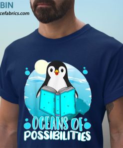 t shirt navy oceans of possibilities summer reading 2022 cute penguin JnWY6