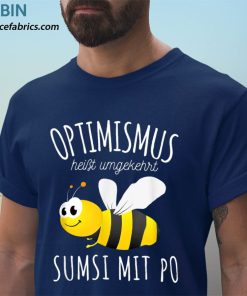 t shirt navy optimismus heiC39Ft umgekehrt sumsi mit po fun unisex honey bee W61fV