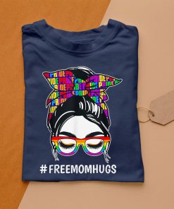 t shirt navy pride month free mom hugs lgbt rainbow flag 053fm