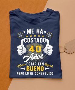 t shirt navy regalo 40 cumpleaC3B1os hombres mujeres 40 aC3B1os camiseta fd4PB