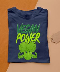 t shirt navy regalo de salud veganismo camiseta LFnCJ