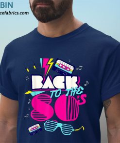 t shirt navy retour des annC3A9es 80s tees vintage retro i love 80s graphic design 1AH8L