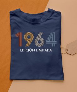 t shirt navy retro 58 aC3B1os nacido en 1964 ediciC3B3n limitada 58 cumpleaC3B1os camiseta JHSlH