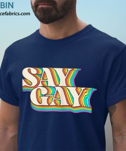 t shirt navy say gay retro vintage florida its ok to say gay D15ND