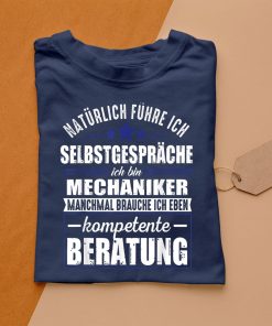 t shirt navy saying mechanic kompetente beratung screws D4OI7