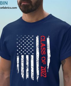 t shirt navy senior class of 2022 graduation patriotic american flag VGi5y