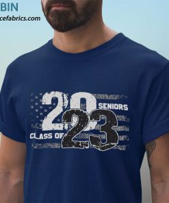 t shirt navy seniors class of 2023 distressed american flag N0o08