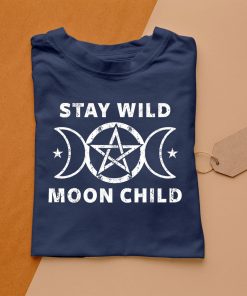 t shirt navy stay wild moon child FTikD