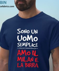 t shirt navy uomo maglietta milan divertente regalo tifoso milan amo la birra maglietta yKz33