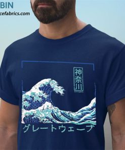 t shirt navy vintage asia great wave off kanagawa japan rcesJ