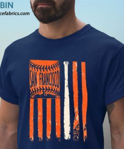 t shirt navy vintage san francisco baseball flag 6Q4Xx