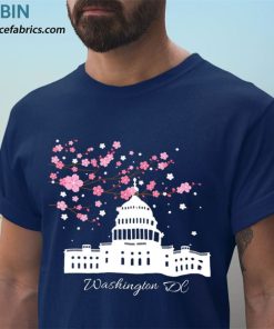 t shirt navy washington dc capitol building cherry blossoms Ojv6S
