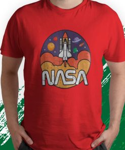 t shirt red astronomy nasa retro vintage space shuttle camiseta BEw9C