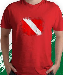 t shirt red bandiera subacquea bandiera segna sub maglietta q5Lef
