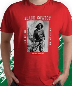 t shirt red black cowboy nat love african american cowboys black history eXESz