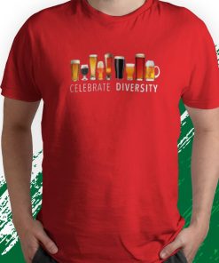 t shirt red celebrate diversity craft beer drinking BWhby