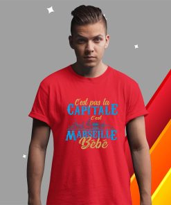 t shirt red cest marseille bC3A9bC3A9 cadeau supporter marseillais XBdxt