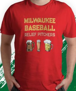 t shirt red classic milwaukee baseball 26 beer fan retro wisconsin QgJHN