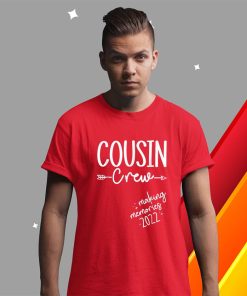 t shirt red cousin crew 2022 making memories vacation matching V73Ew